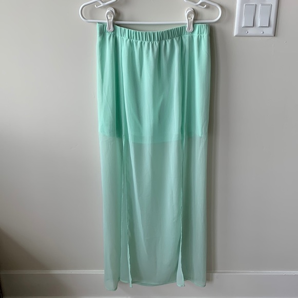 Express chiffon double slit maxi skirt (NWOT) - Picture 1 of 3